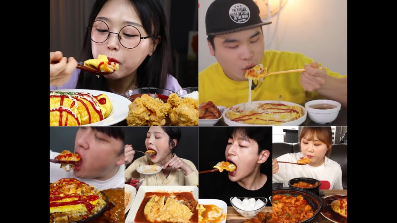 オムライス モッパン まとめ 【omeletteandrice│咀嚼音│Mukbamg⠀】