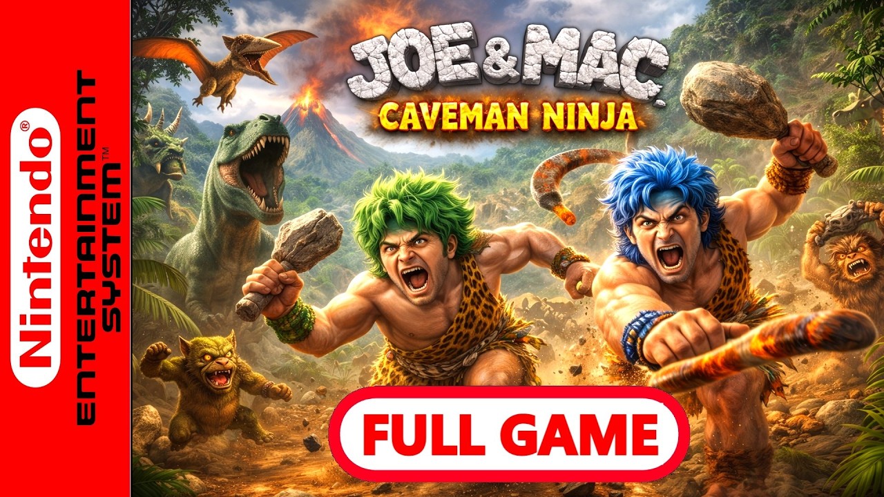 Joe & Mac (NES) FULL GAMEPLAY | Complete Playthrough – No Commentary