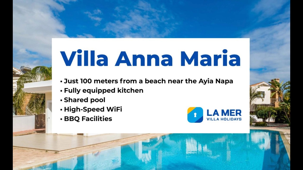 Villa Anna Maria | 2 Bedroom Holiday Villa in Ayia Napa Cyprus Near the Beach
