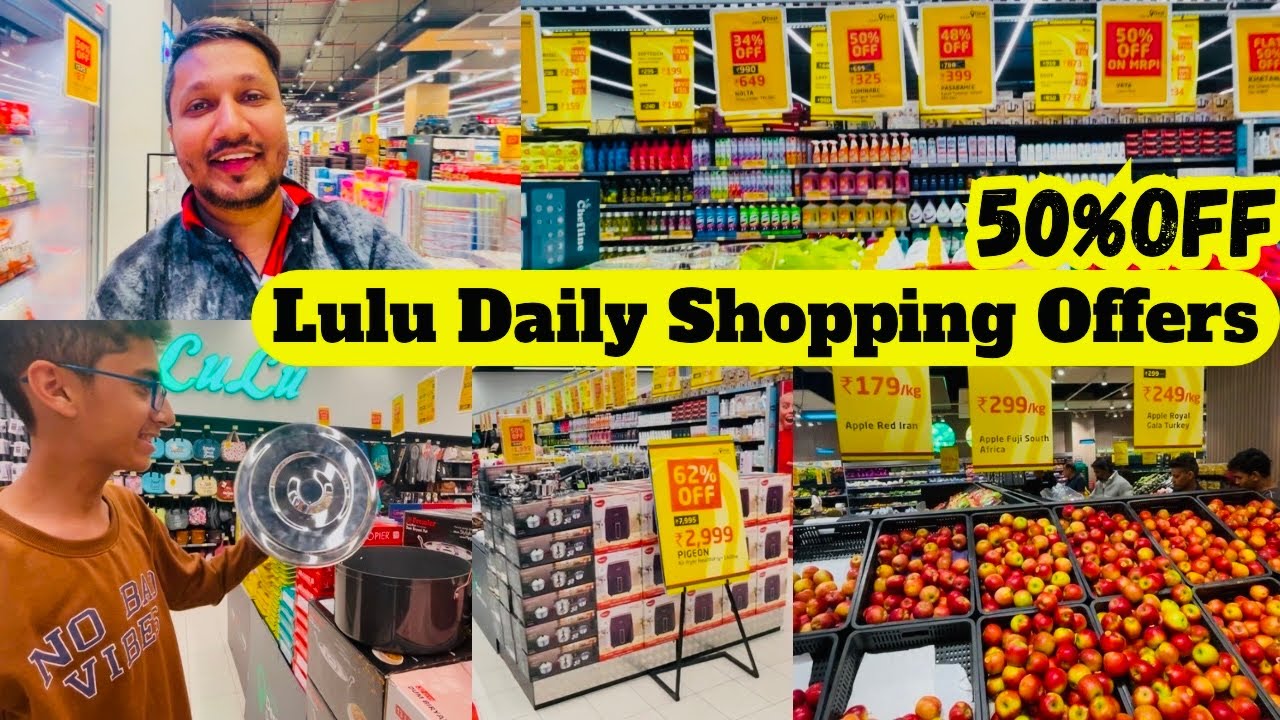 Lulu daily shopping vlog | lulu mall 50%off offers | husband and brother full on masti wali shopping