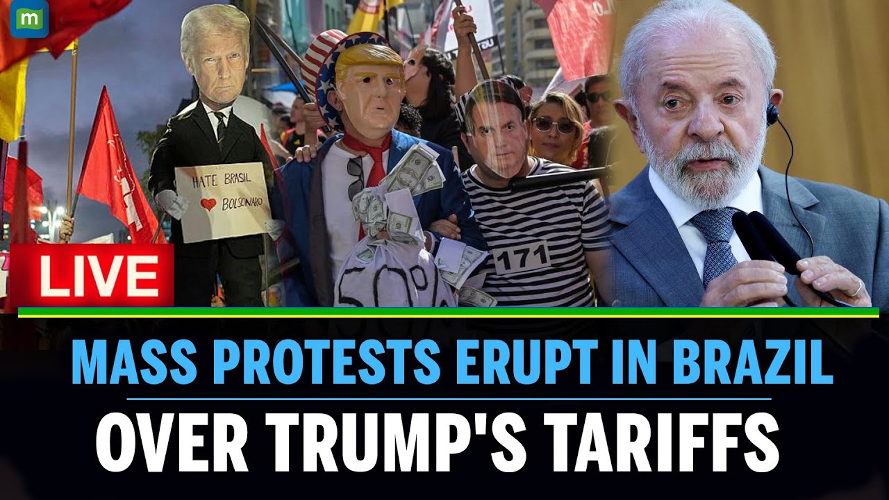 LIVE: MASSIVE Anti-Trump Protests ERUPT In Brazil Over Trump's Tariff| Mass Protests Erupt in Brazil