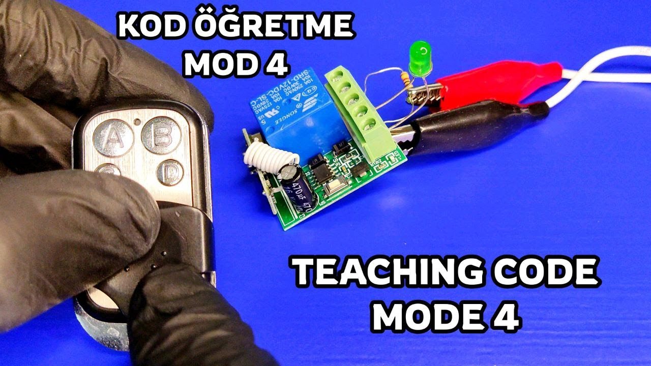 Kablosuz kumanda ile röle kontrolü MOD 4 | uzaktan kumanda kontrolü | 433 Mhz #arduino #module
