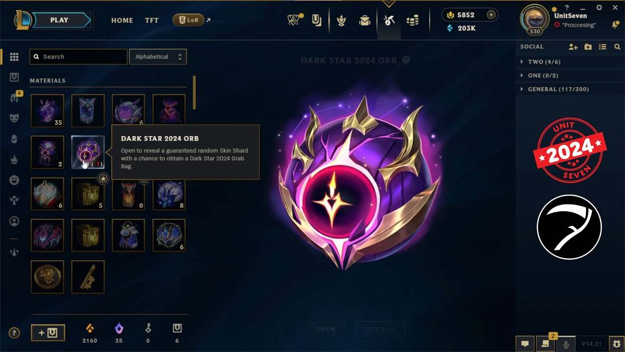 100x Dark Star 2024 Orbs (Dark Star 2024 Mega Orb Bundle) opening - League Of Legends
