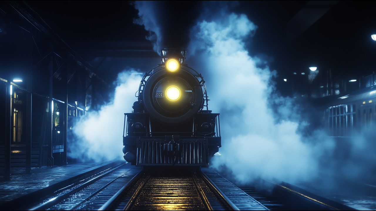 Steam locomotive train sleeping compartment  | train ambience | train and rain sounds for 10 hours