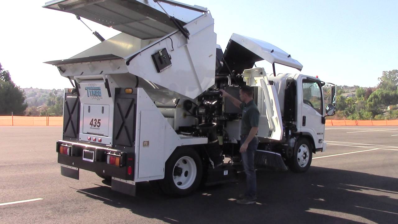 Mar-co Equipment Tymco 435 Regenerative Air Sweeper Demonstration