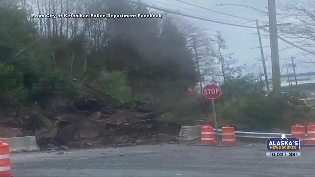 Ketchikan landslide blocks roadway, closes schools