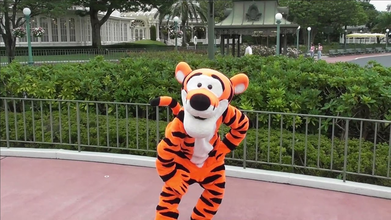 ティガーはしゃぎすぎ＆可愛すぎ!! Funny and cute Tigger - Winnie the Pooh - ディズニーランド・グリーティング at Disneyland Tokyo