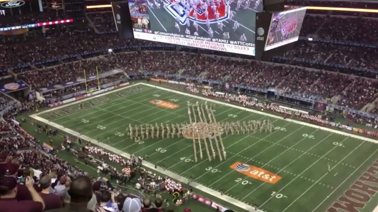AGGIE BAND 2014 COTTON BOWL OVERHEAD DRILL