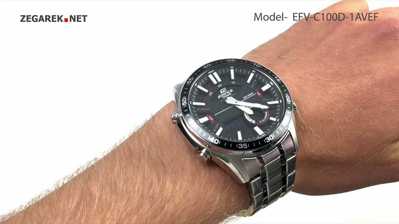 Casio EDIFICE Momentum EFV-C100D-1AVEF SPORTY LCD CHRONOGRAPH - Zegarek.net
