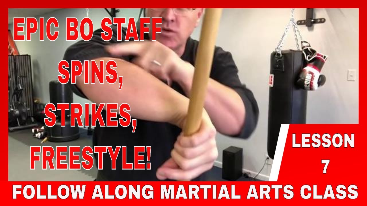 Martial arts class - bo staff training