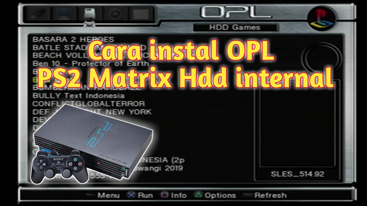 Cara Instal OPL PS2 Fat Matrix HDD internal