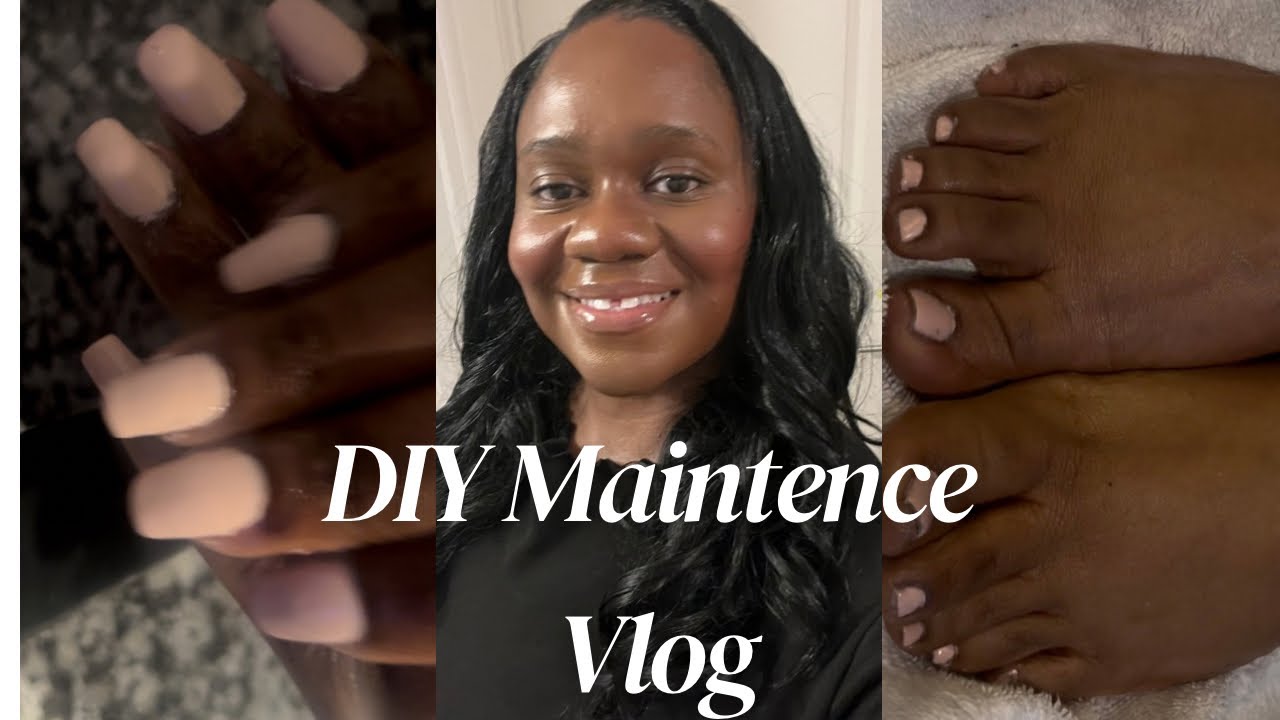 Full DIY Maintenance Day | Relaxer Wash Day, Pedicure & Gel X Nails at Home