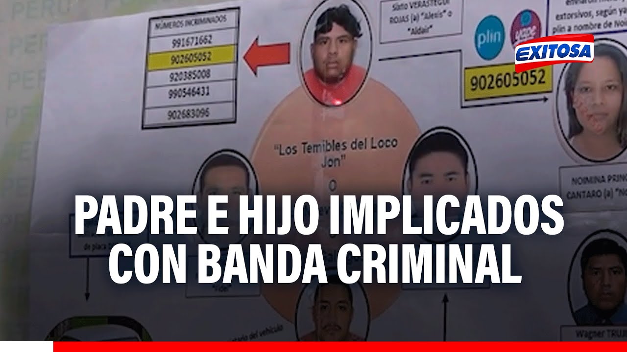 🔴🔵Huaral: Padre e hijos implicados con banda criminal
