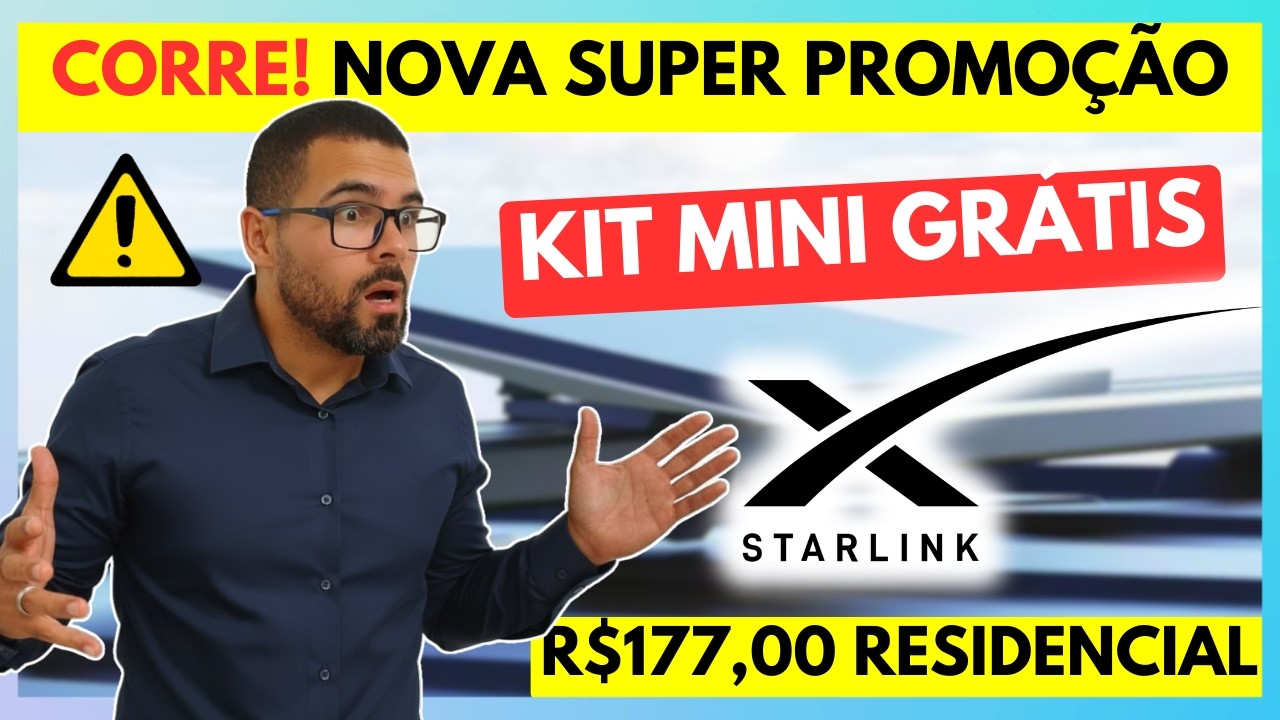 🚀Starlink MUITO mais barata! Plano família + kit Mini grátis — vale a pena agora?