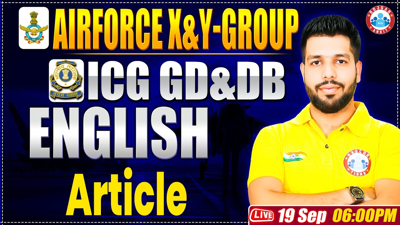 Airforce X & Y Group Classes 2024 | ICG GD DB English Practice Set | English By Anuj Sir