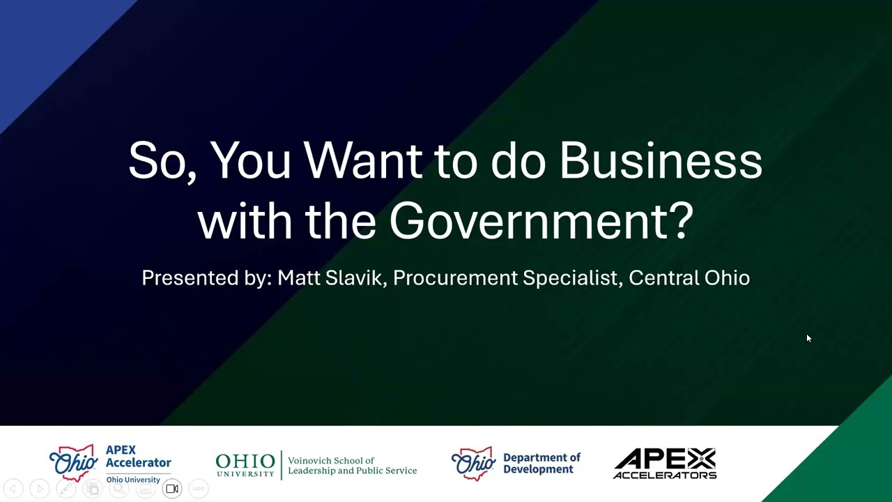So, You Want to do Business with the Government? Part 1
