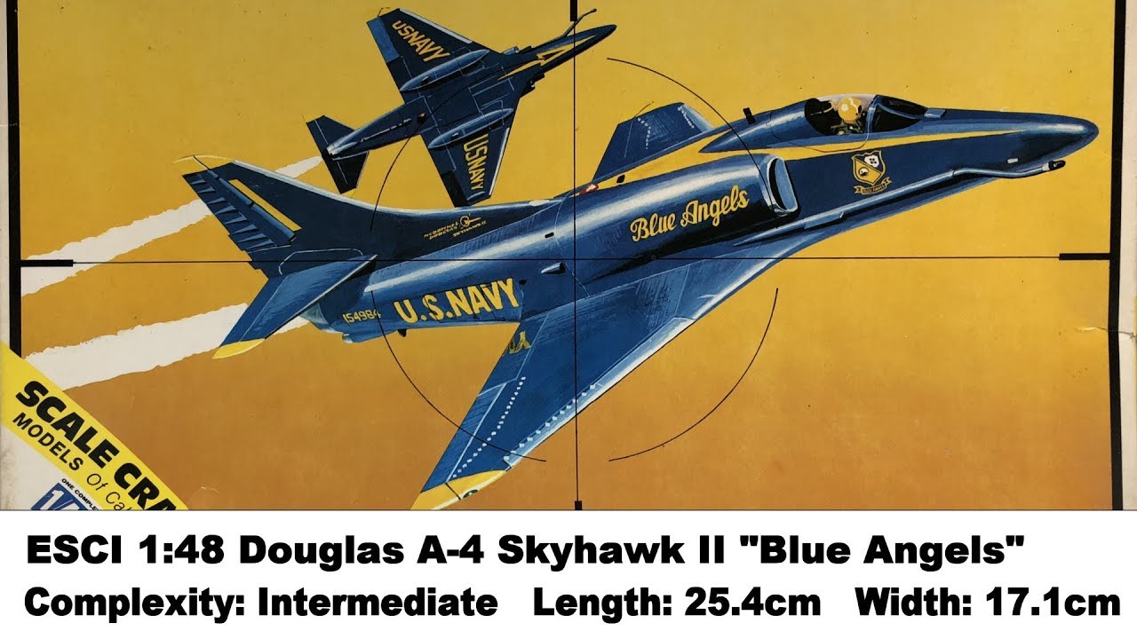 ESCI 1:48 Douglas A-4 Skyhawk II Blue Angels Kit Review