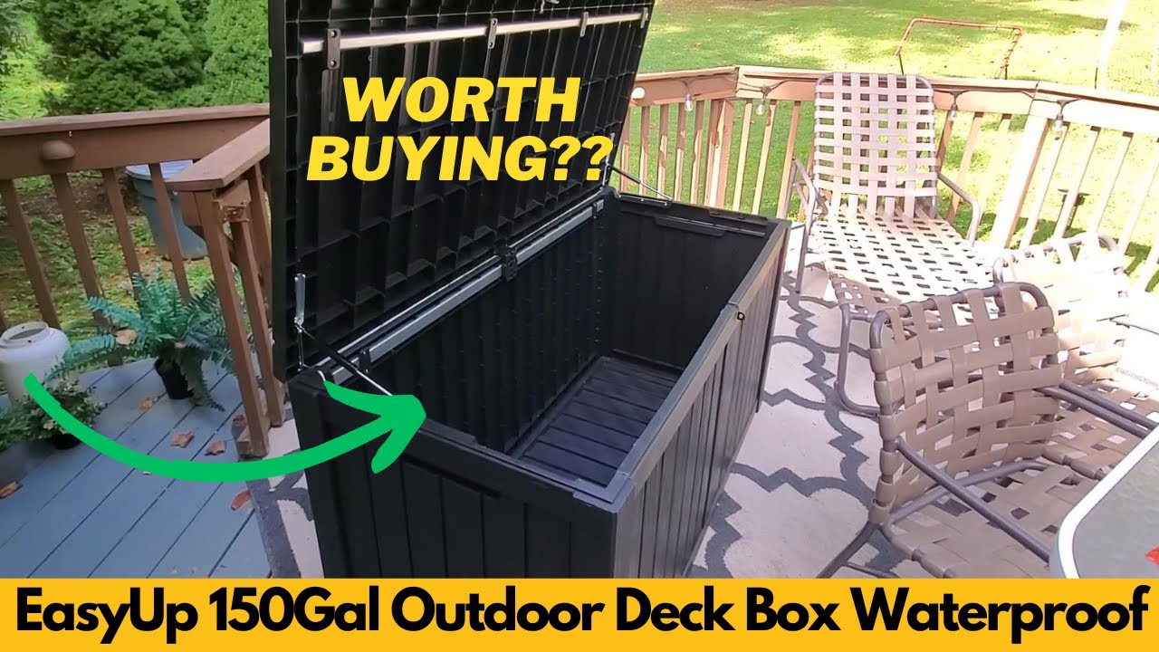 EasyUp 150Gal Outdoor Deck Box Waterproof, Large Patio Storage Box Indoor/Outdoor - Worth Buying?