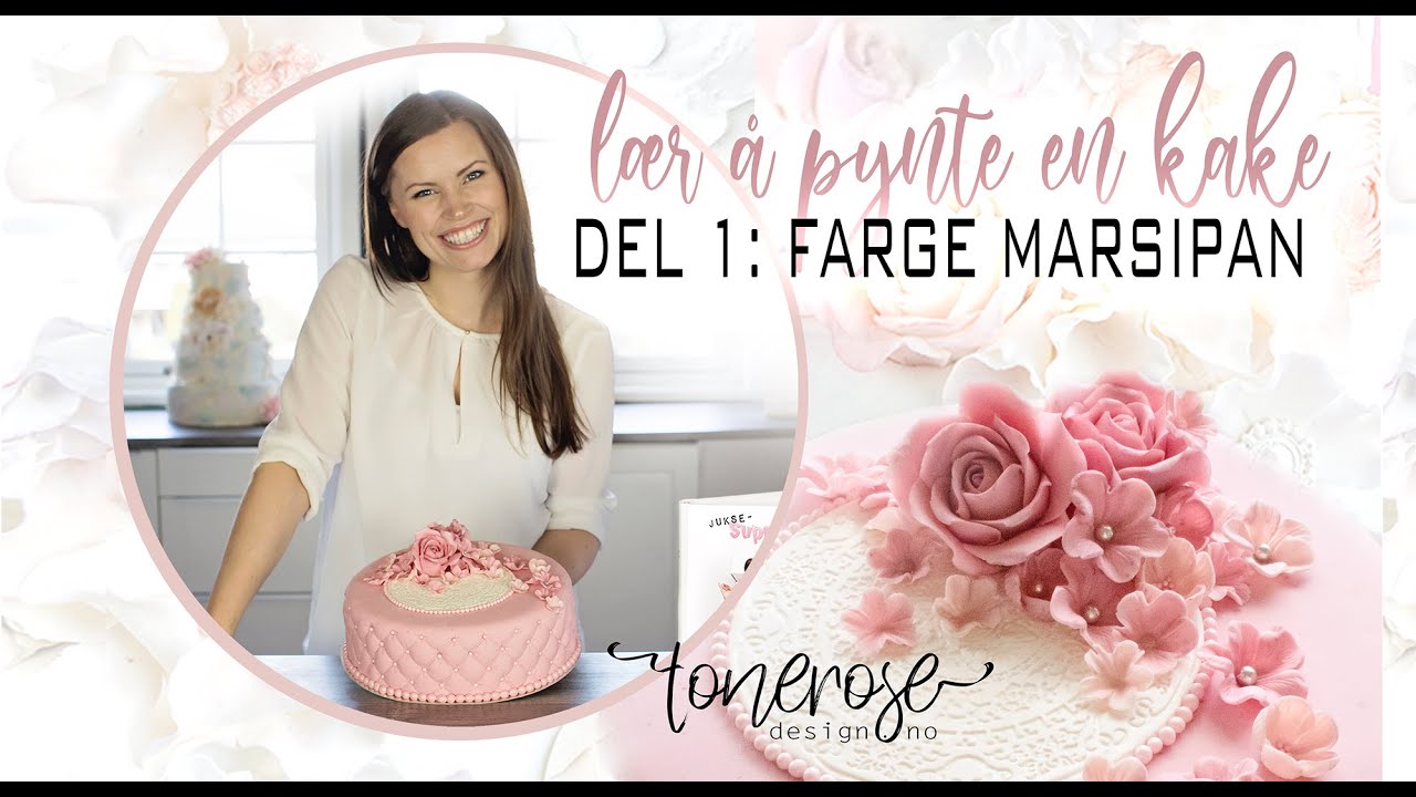 Lær å pynte kake   del 1: Farge marsipan // KAKEKURS