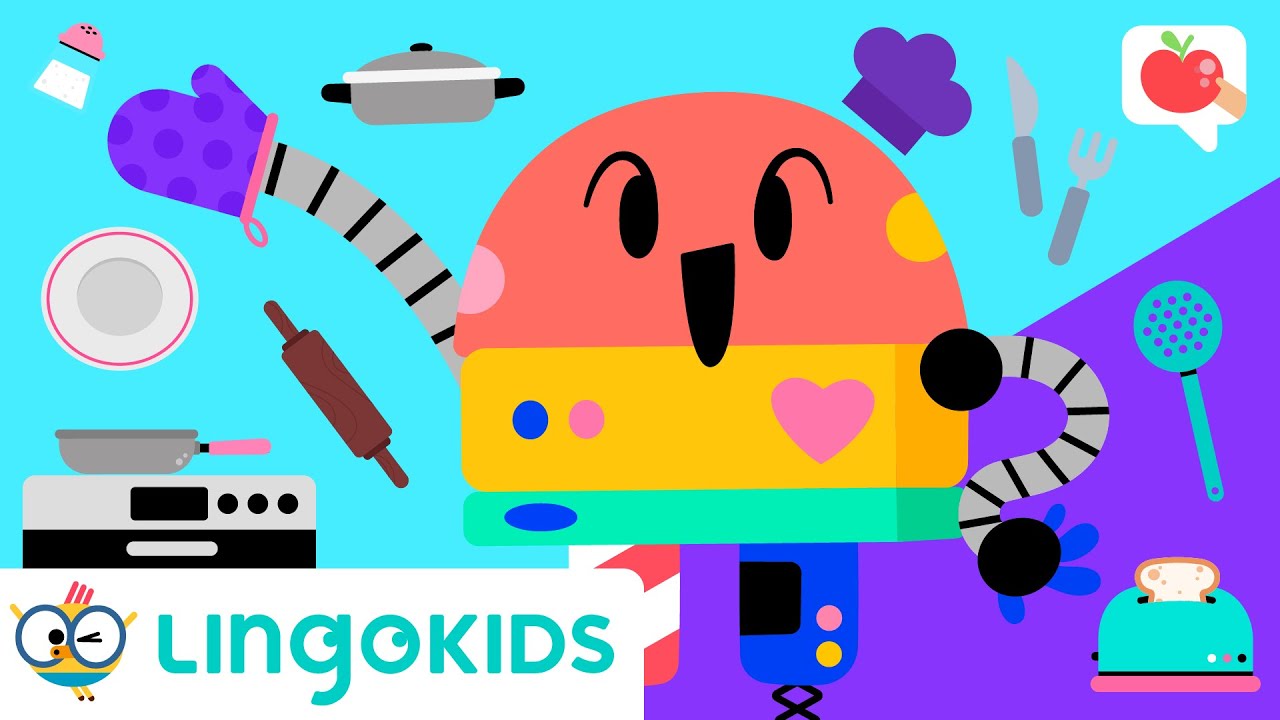 KITCHEN for KIDS 👩‍🍳🍳 VOCABULARY, SONGS and GAMES | Lingokids