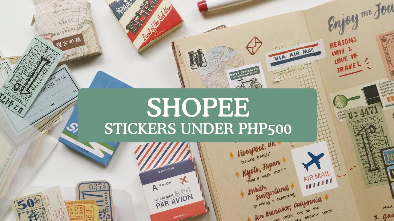 Travel Journaling Stickers Under PHP500 💸[Shopee Haul] | Abbey Sy