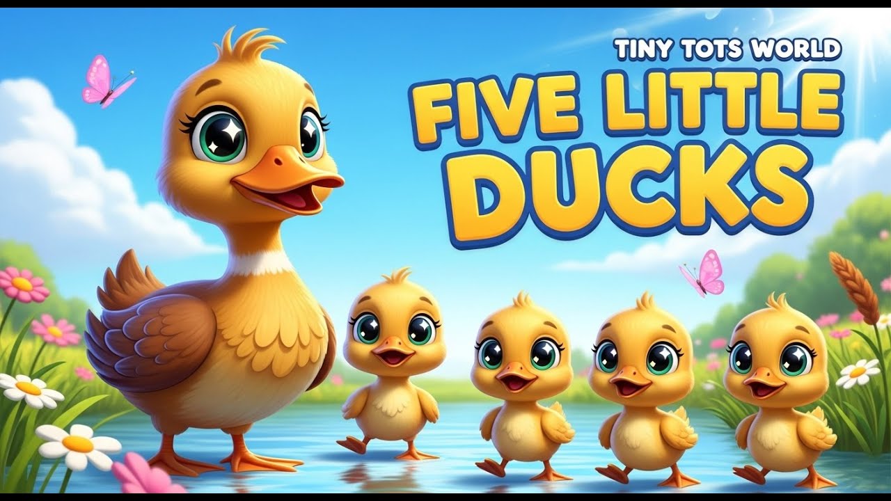Five Little Ducks Went Out to Play! 🦆🎵 | Nursery Rhyme | Tiny Tots World