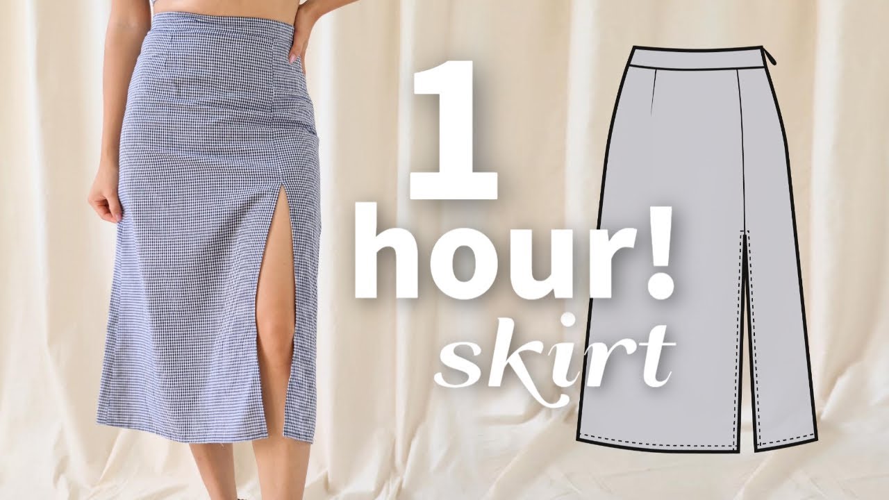 DIY Making a Slit Long Skirt +PDF pattern(OJSK0003)ㅣHow to sew a hidden zipper