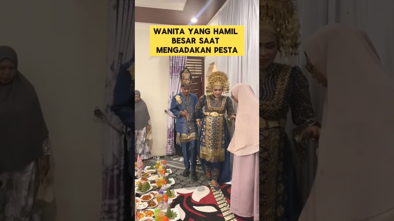 pengantin wanita hamil besar saat mengadakan pesta pernikahan ‼️‼️ #hamil #nikah #pengantinviral