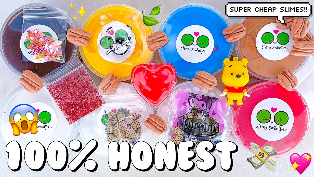 Cheap $5 Slimes Review 💖 Slime Sweet Pea Underrated Slime Shop Review 100% Honest