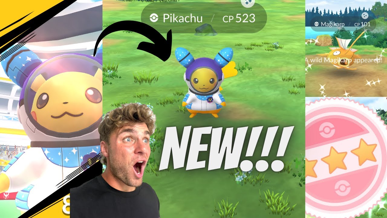 ✨NEW SHINY Astronaut Costume Pikachu CAUGHT in Pokemon Go!!!✨
