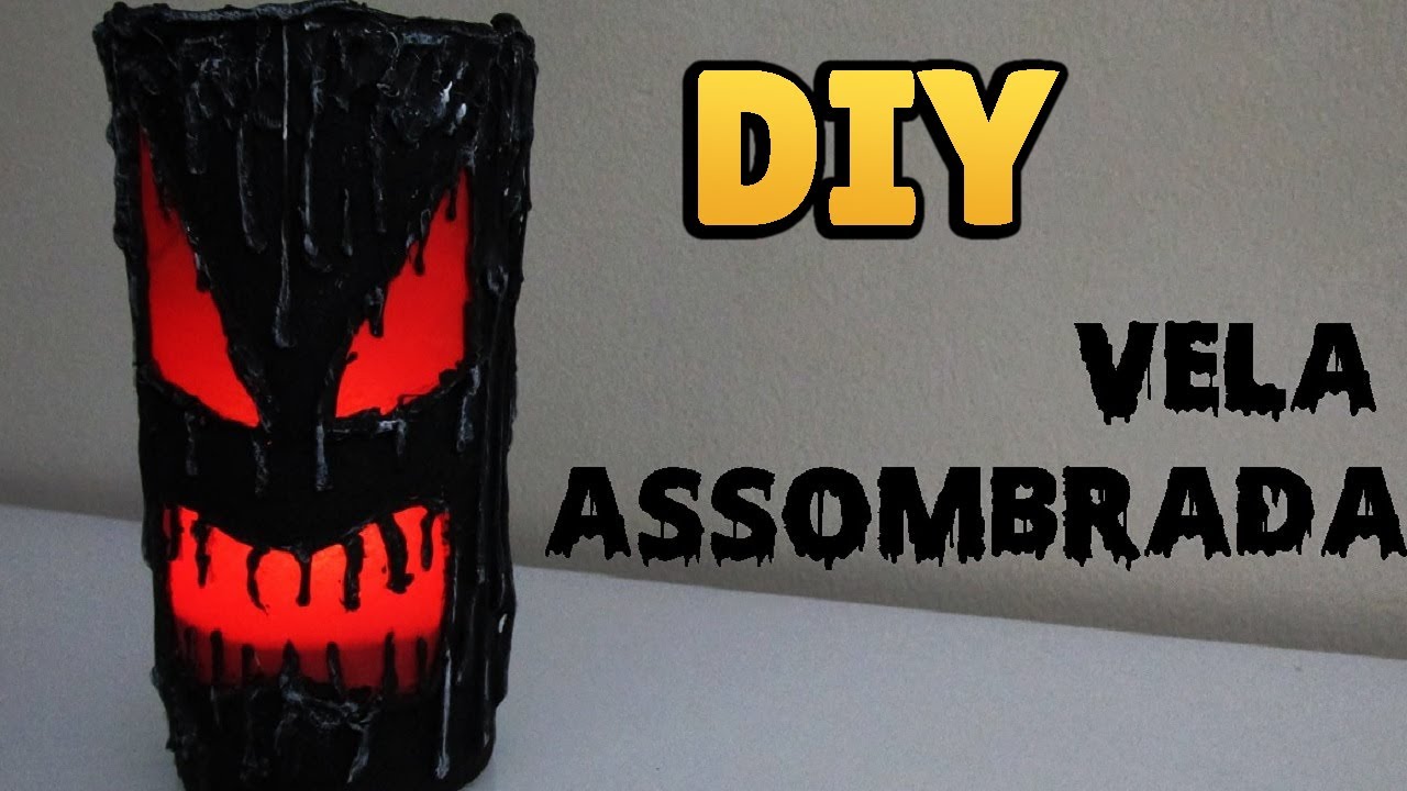 DIY: Vela Assombrada 😱 (Porta Velas para Decoração Halloween) | 