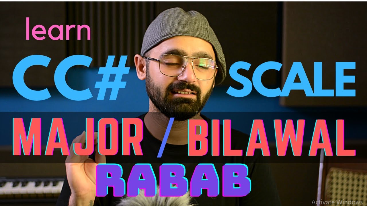 How to play C and C# major scale (Bilawal) on Rabab