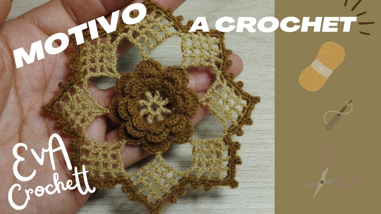 Hermosa flor a #crochet #ganchillo para #mantas #blusas #chalecos #manteles #boinas
