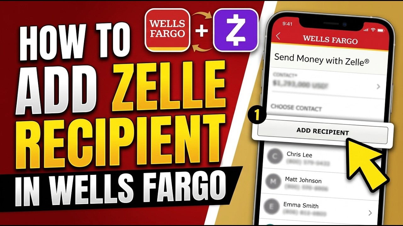 HOW TO ADD ZELLE RECIPIENT IN WELLS FARGO 2026 (EASILY!!!)