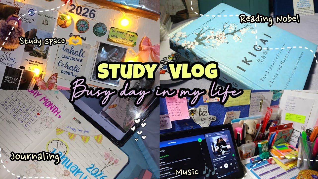 STUDY VLOG 🌻| studing | Notes Revision| Study Space Transformation ✨🌷🧿