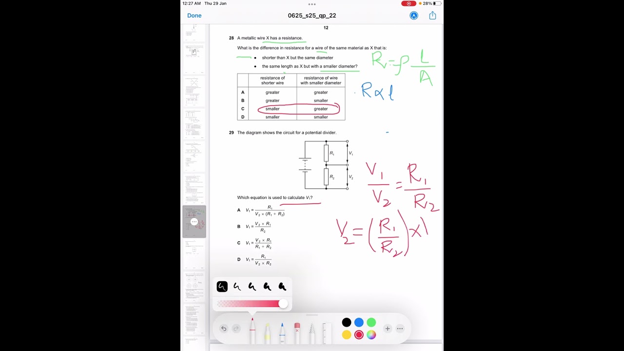 IGCSE Physics Past Paper(extended)0625/22-May/June2025-CIE-Solution of Question 28-31