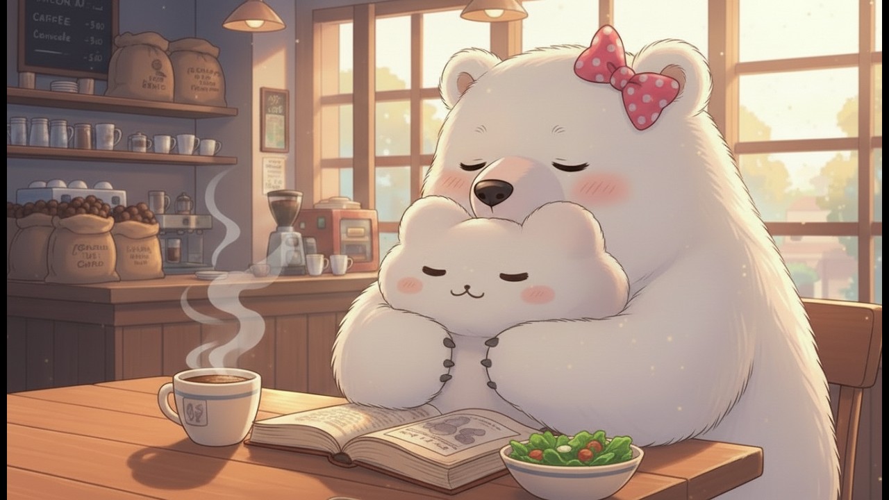 Polar bear and Doll I Polar Bear with pink bow 🎀❤️