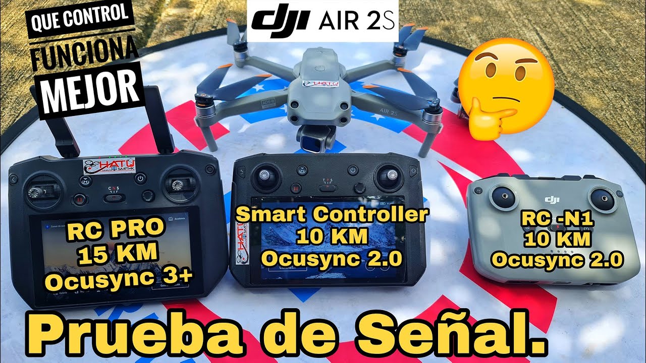 DJI AIR 2S — ТЕСТ СИГНАЛА С КОНТРОЛЛЕРОМ RC PRO-SMART — RC N1 2022 (на испанском языке)