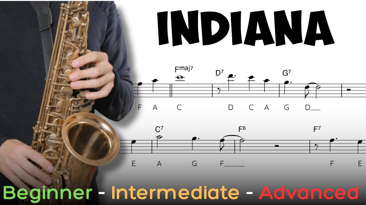 How to Play Indiana on Sax - Beginner to Advanced
