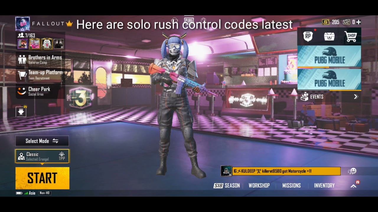 Solo rush latest control code