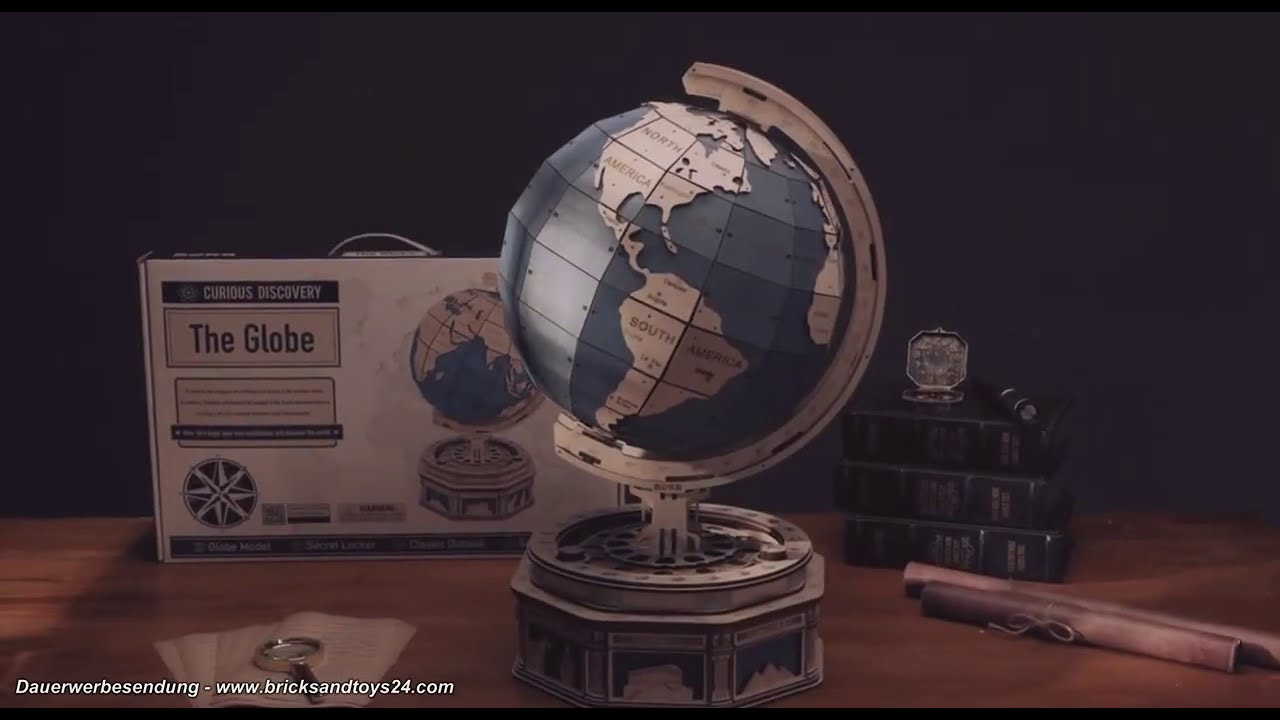 🌎 ROKR Robotime ST002 Curious Discovery 3D Globe | 3D Puzzle | Bricks & Toys 24