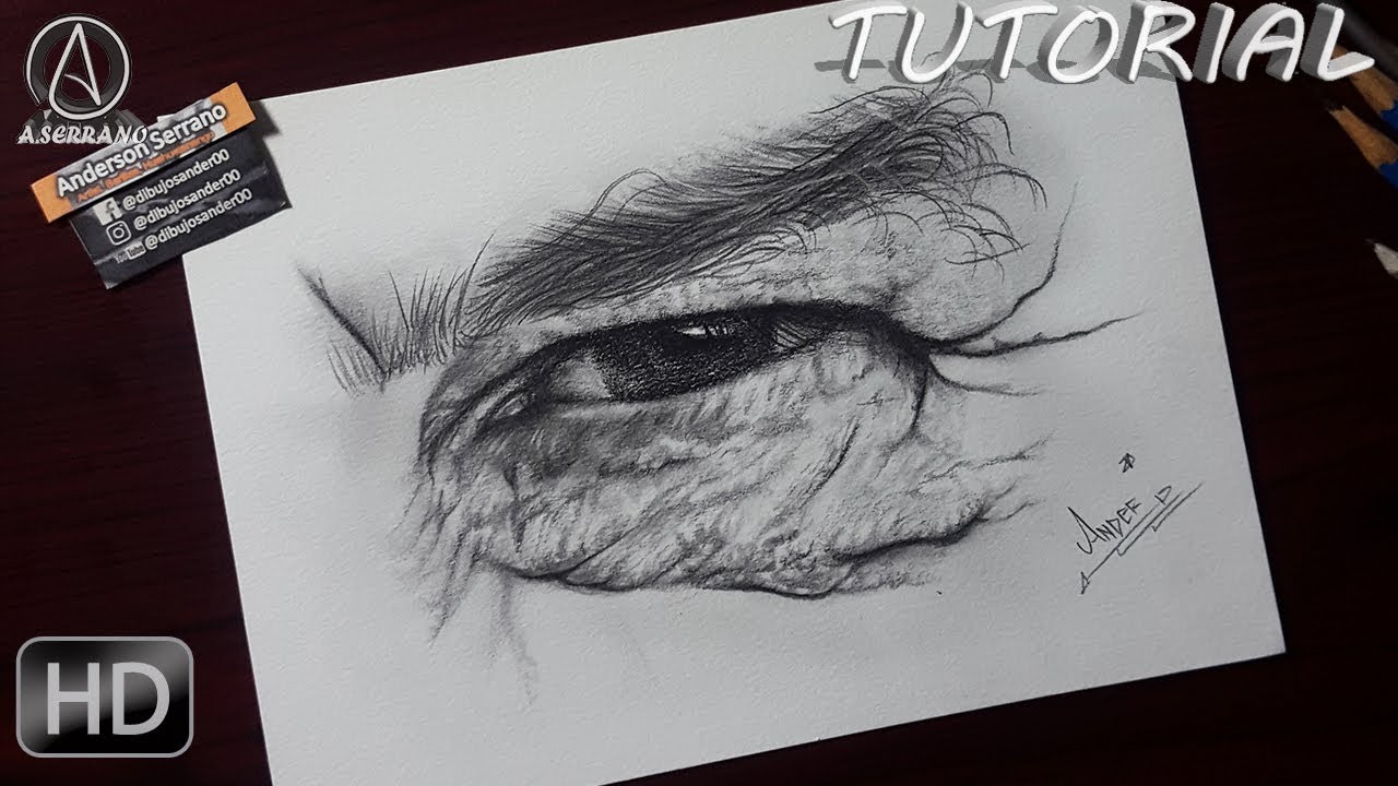 CÓMO DIBUJAR ARRUGAS EN UN ROSTRO A LÁPIZ.