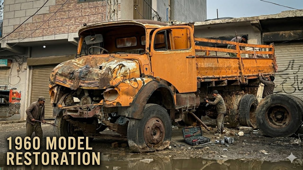 1960 Mercedes-Benz L-Series Scrap Truck Rebuild | Pakistani Mechanics Turn Junk Into Powerful Truck