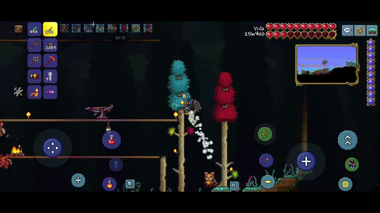 Modo dificil,Jugando Terraria 