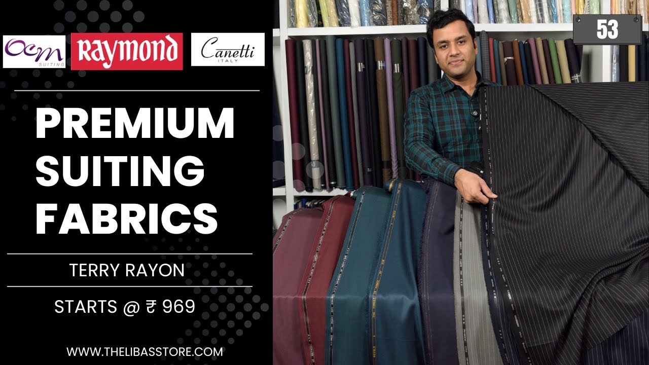Best & Premium Terry Rayon Suiting Fabrics | Luxury Fabrics for Men | Raymond | OCM | Canetti Italy