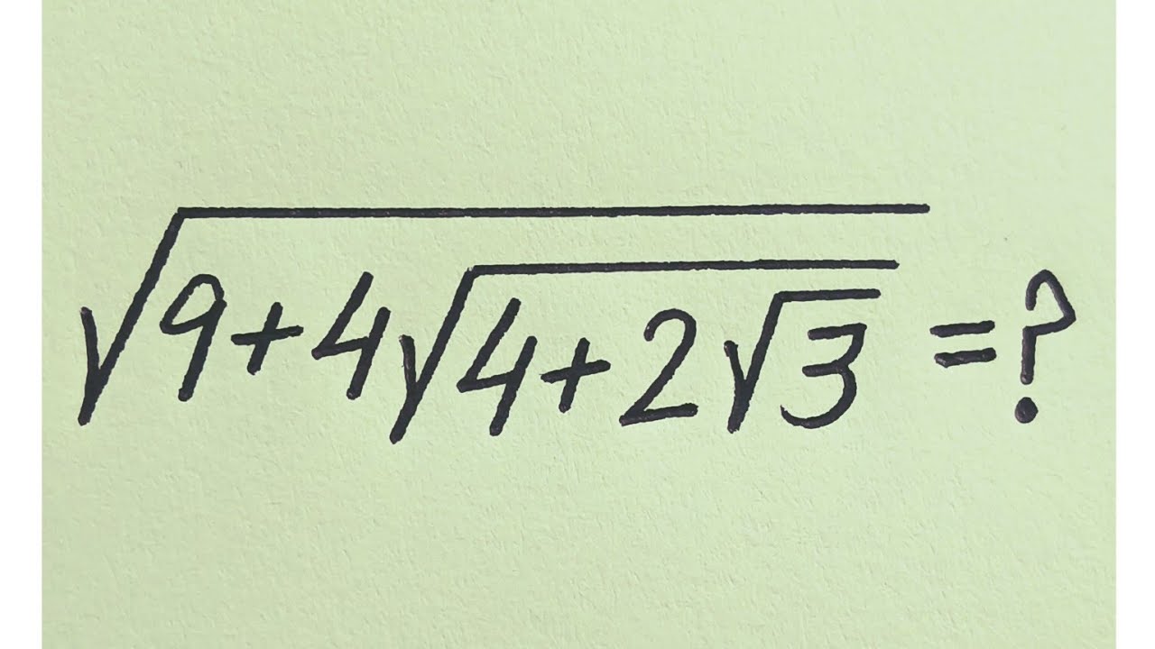 Russian | Can you simplify?? | National Olympiad Math Radical Simplification Question 