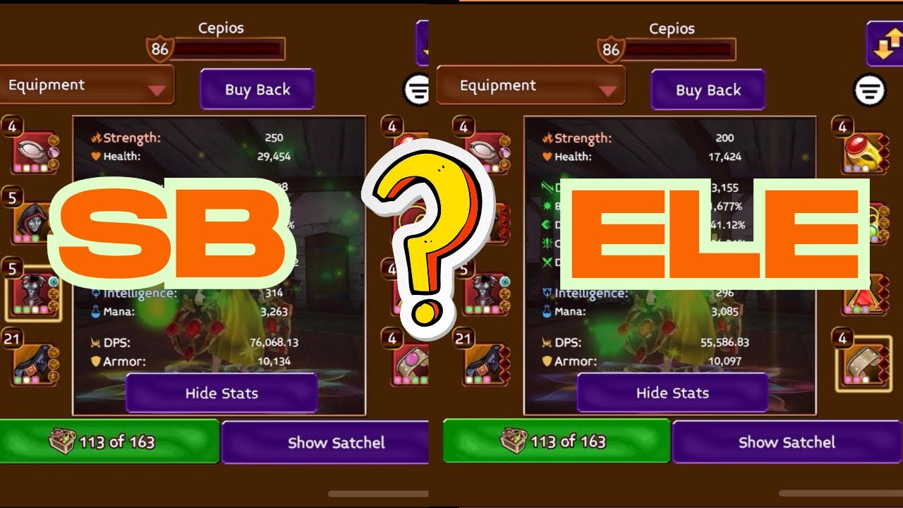 Solo EBP Rogue? Which better combo ele + blood or sb + blood!? - Arcane Legend