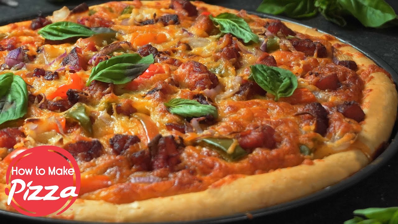 The Perfect Homemade Pizza | Chicken Pizza | With Pizza Sauce and Dough