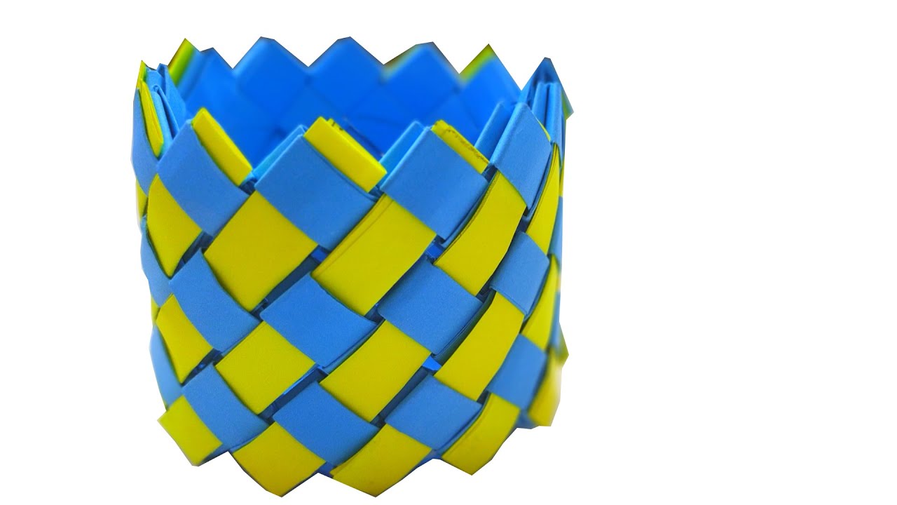 paper weaving basket | how to make paper basket | कागज बुनाई की टोकरी