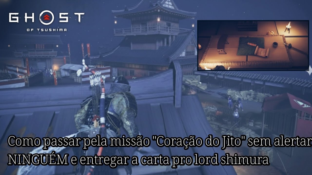 ​Ghost of Tsushima: Entregando a Carta para Lorde Shimura sem ser visto 